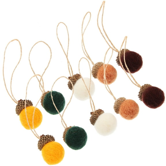HONMEET Felt Acorn Pendant Decoration for Fireplace Mantel and Holiday Party Decor Seasonal Autumn Ornament