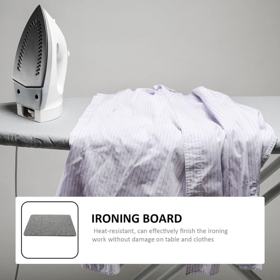 HONMEET Heat Resistant Wool Felt Ironing Mat Grey for Clothes Pressing