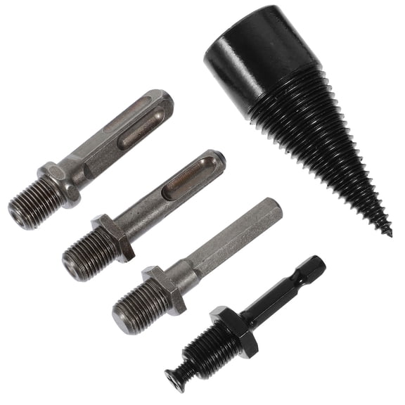 HONMEET 5Pcs Stable Performance Firewood Drill Bits for Home and Farm Splitting