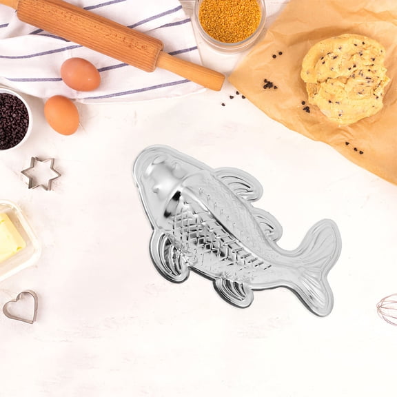 HONMEET Aluminum Fish Pastry Mold for Baking Cake, Chocolate, Jelly, and Kitchen Use Non-Stick