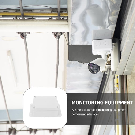HONMEET Flame Retardant Plastic Junction Box White Electrical Monitor Terminal Box for Outdoor