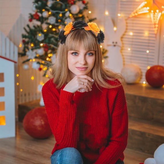 HONMEET Floral Fabric Hair Band for Women and Girls, Elegant Stylish Headband, Ideal for Parties, Daily Wear, and Casual Outfits