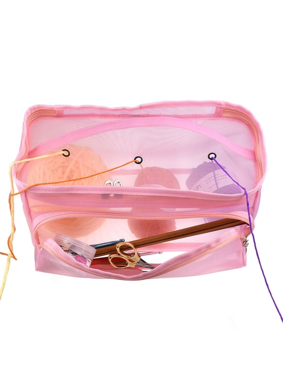 Foldable Mesh Tote Bag, Lightweight Organizer for Yarn, Fruit and Small Essentials