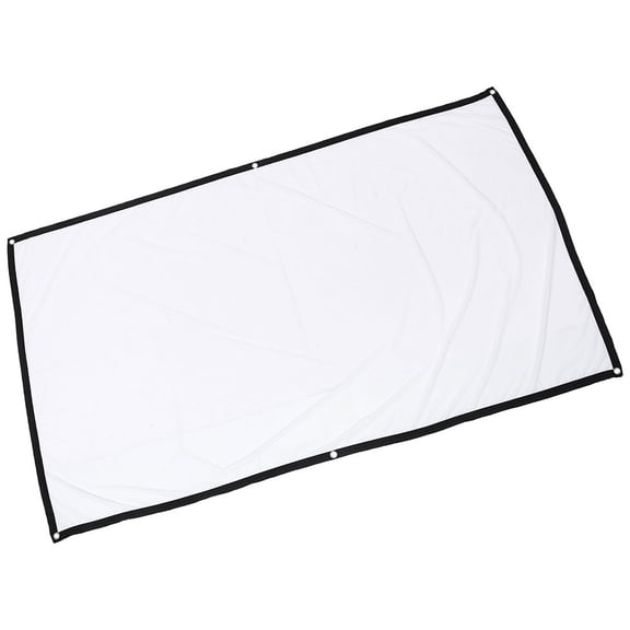 HONMEET Foldable White Projector Screen with Sturdy Polyester Material for Indoor and Outdoor Use