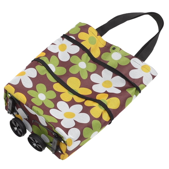 HONMEET Portable Lightweight Folding Grocery Cart 1-Pack, Compact Shopping Cart with Assorted Colors, 46x40x13 Inches