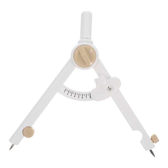 HONMEET Geometry Compass Plastic White 1 Set for Geometry Tool in Classroom