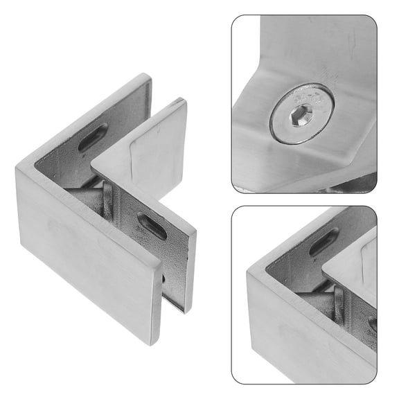 HONMEET Glass Railing Clamp Heavy Duty Plated Silver for Outdoor Balconies with Quick DIY Installation