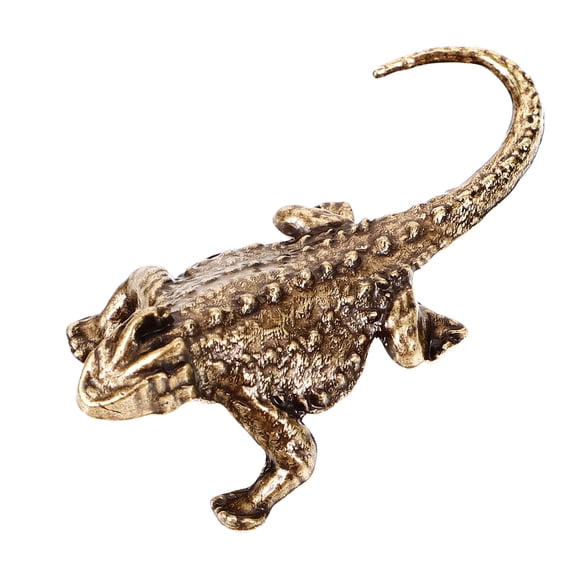 HONMEET Golden Aluminium Alloy Small Lizard Decoration for Home and Garden Use, Craftsmanship, Lightweight Design