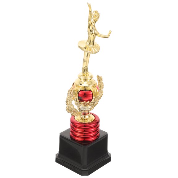 HONMEET Golden Plastic Ballet Trophy Unique Shape for Competition Recognition