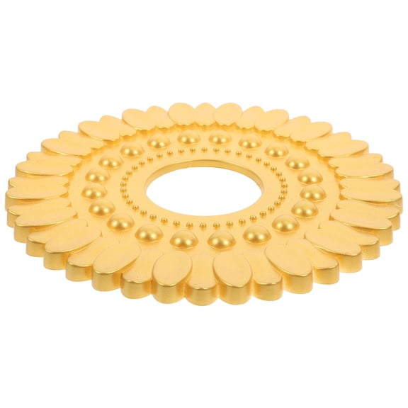 HONMEET Golden Ceiling Medallion Solid Ps Material Decorative Plate for Lighting and Fan Mounting