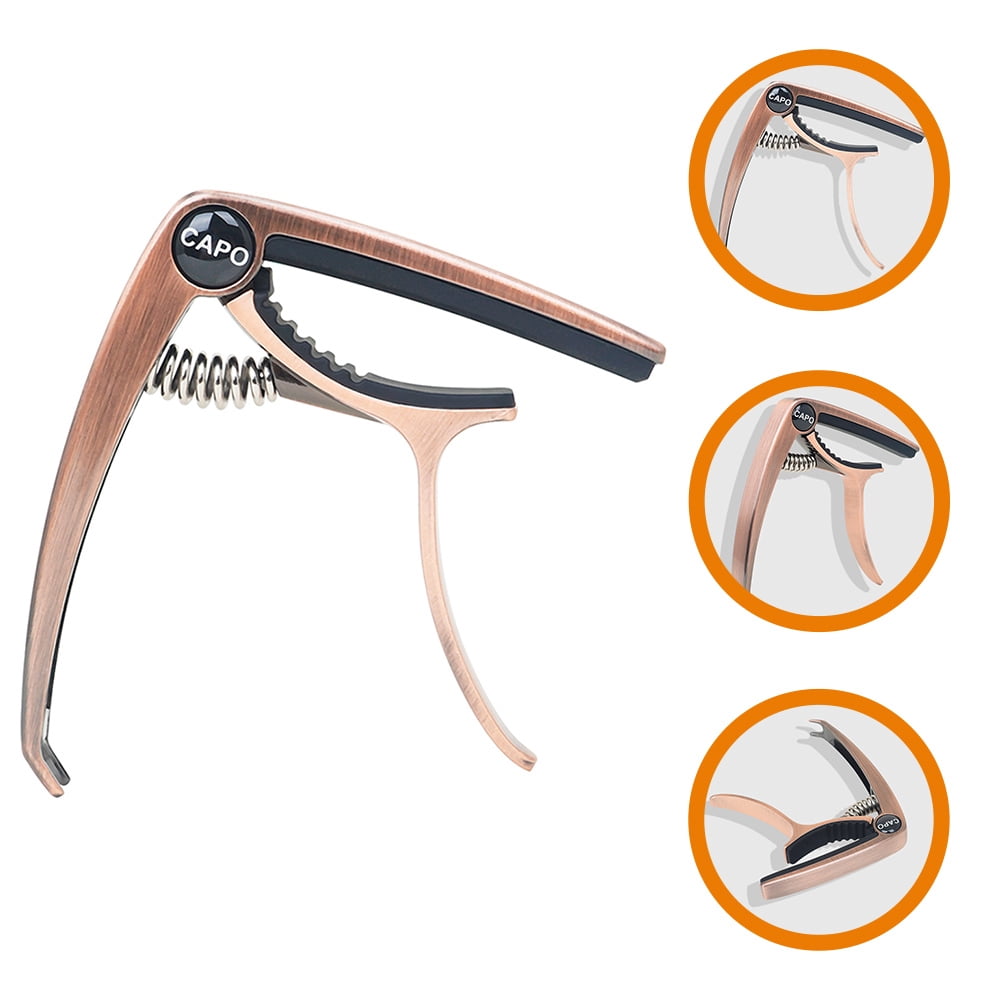 HONMEET Guitar Capo Golden Aluminum Alloy 1Pack 0.6x3x3.5in - Walmart.com
