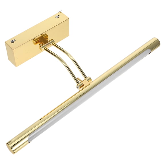 HONMEET Golden LED Mirror Headlight Wall Lamp with Modern Swing Arm for Bathroom Bedroom and Living Room