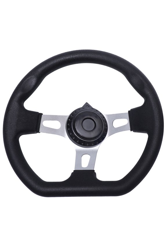 Golf Cart Steering Wheel Alloy Black Steering Wheel for Vehicles 1Pcs