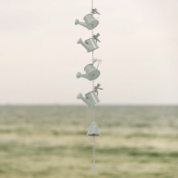 HONMEET Green Iron Rain Chains for Downspouts Easy Installation Outdoor Decor with Drainage Design