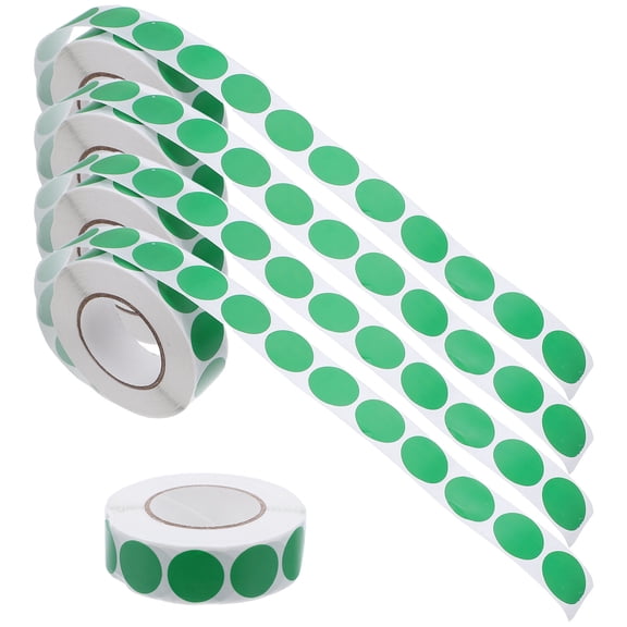 HONMEET Green Round Circle Sticker Paper Adhesive Labels for Marking Coding and Sealing