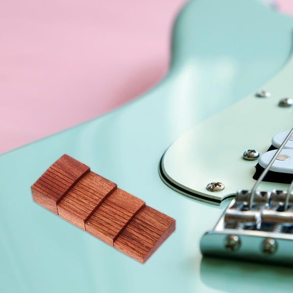 HONMEET 4-Piece Guitar Repair Tool Set with Brown Wood Handles for Music Production and Instrument Maintenance