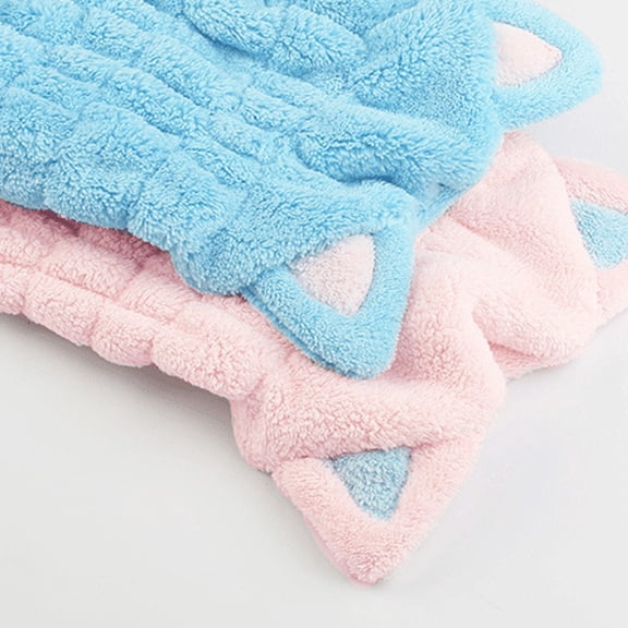 HONMEET Sky Blue Hair Drying Cap Made of Superfine Coral Velvet for Fast Drying and Daily Use