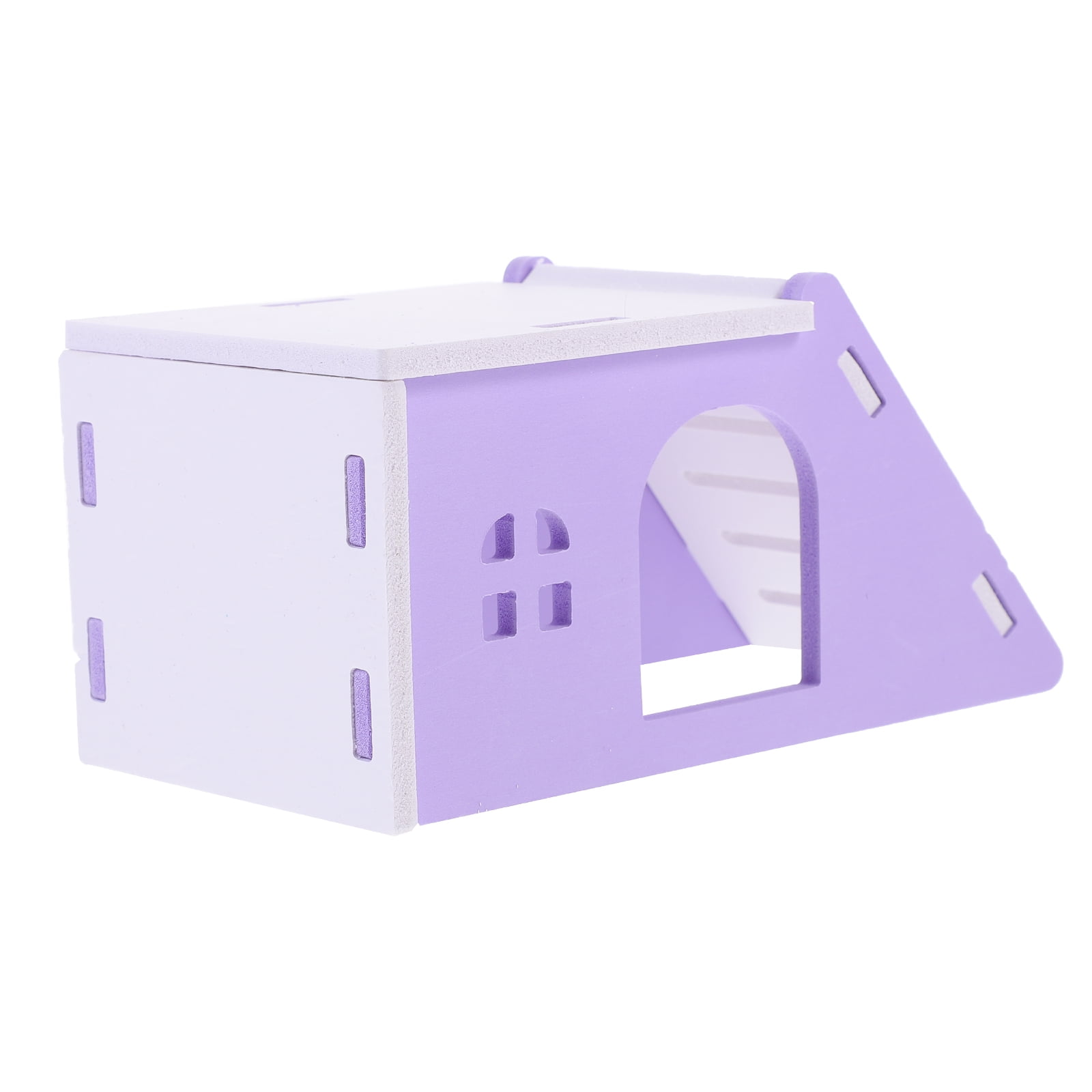 HONMEET Small Animal Habitat PVC Hamster Hideaway in Violet for Decor ...