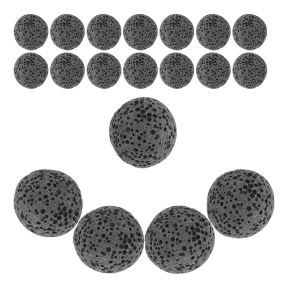HONMEET Black Volcanic Stone 16mm Diffuser for Air Purification and Stress Relief Pack of 20