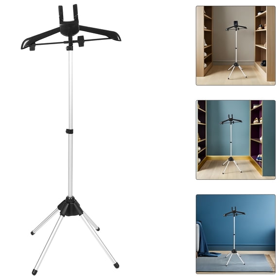 HONMEET Adjustable Garment Steamer Hanger Black Plastic and Aluminum for Clothes