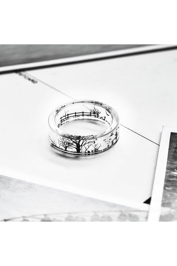 Handmade Rings Scenery Ring Resin Multi 1Set