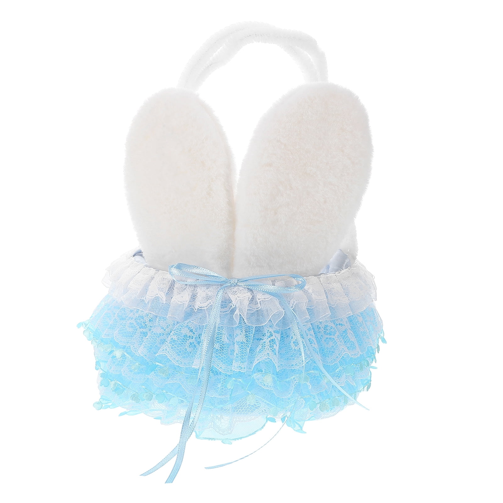 HONMEET Handwoven Easter Bunny Basket Sky Holder for Easter Party Decor and Holiday