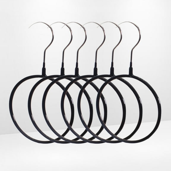 HONMEET 5-Pack Multipurpose Belt Hangers for Closet Organizer, Black Anti-Scratch Design, Space Saving Storage