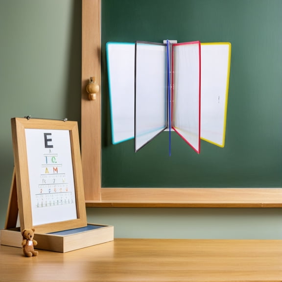 HONMEET Hanging File Rack Wall File Organizer Multi Iron PVC 1Set For Space Optimization Classroom Use