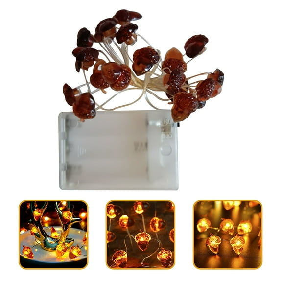 HONMEET Hanging LED Acorn String Lights Light Brown Decorative Lamps for Thanksgiving and Fall Events