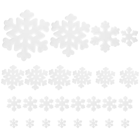 HONMEET Window and Wall Adornment Snowflakes for Crafting White Foam 22-Pcs 3.0x3.0x0.4in