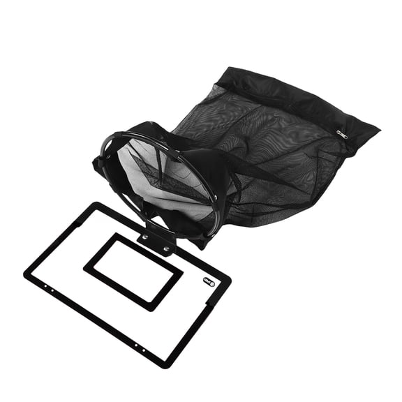 HONMEET Black Hanging Mesh Laundry Organizer with Zipper Closure, Space-Saving Plastic Design for Students, 1 Piece