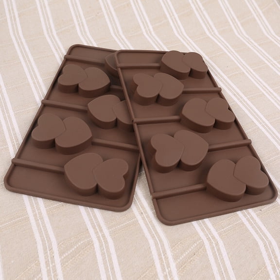 HONMEET Heart Shape Silicone Baking Mold Coffee for DIY Chocolate Candy Lollipops Cookies