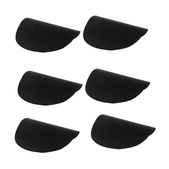 HONMEET Set of 6 Non-Stick Reusable Black Glass Fiber Mats for Kitchen Air Fryers, and