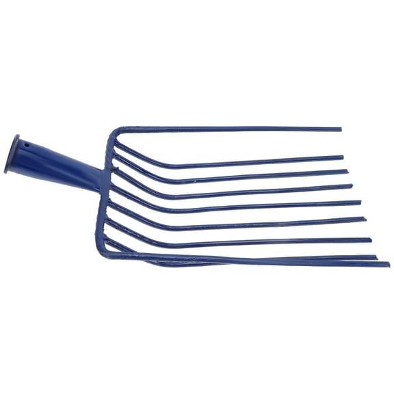 HONMEET 1Pc Sturdy Blue Gardening Tool Nine Tooth Rake for Soil and Stone