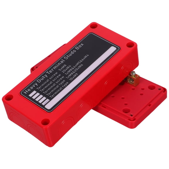 HONMEET Red Heavy Duty Bus Bar Power Distribution Block for Automotive Marine Electrical Systems and Battery Connections