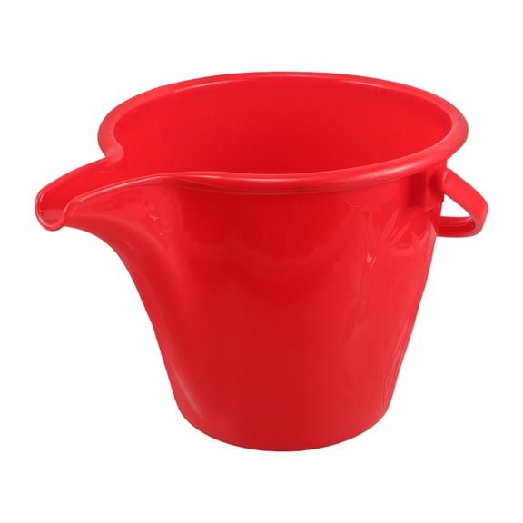 HONMEET Red Plastic Gardening Bucket with Handle, Leak Resistant and for Camping, Outdoor, and Gardening Use