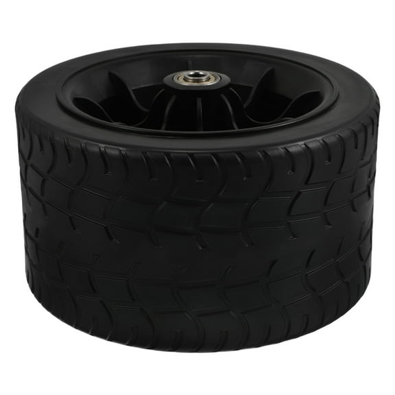 HONMEET Utility Cart Replacement Tire Black Plastic Rubber 1 Piece Garden Cart Wheel