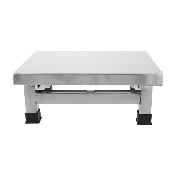 HONMEET Stainless Steel Stool, Plated Silver, Heavy Duty, Nonslip, Waterproof, for Laboratory Use