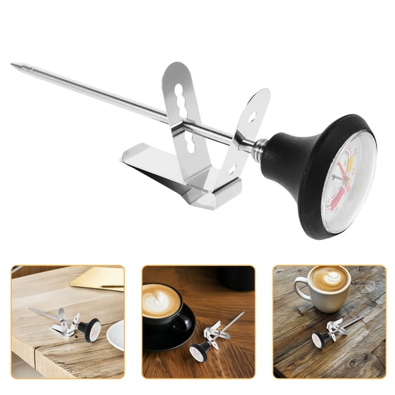 HONMEET High Precision Clip on Thermometer for Coffee Brewing and Milk Frothing Stainless Steel Design