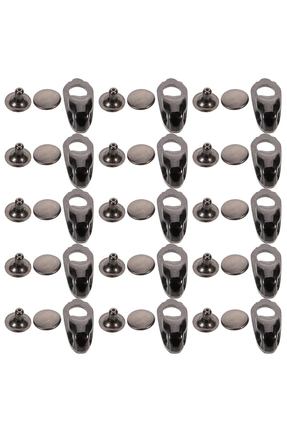 Metal Boot Hooks Metal Lace Buckle Hardware Black 20Pcs