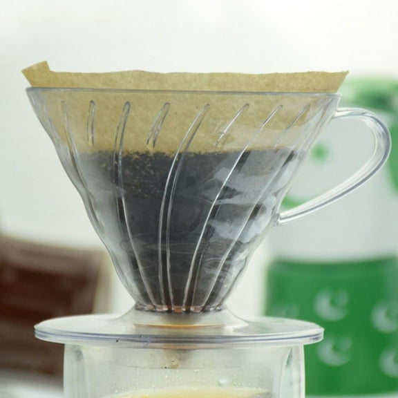 HONMEET Handmade Glass Coffee Drip Filter Cup, Transparent, Design for Home Brewing and Coffee