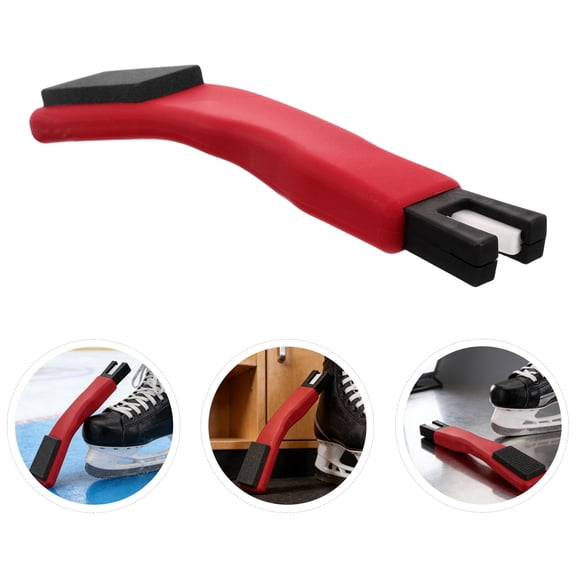 HONMEET Red Handheld Ice Skate Blade Sharpener Portable and Efficient Tool for Quick Skate Maintenance
