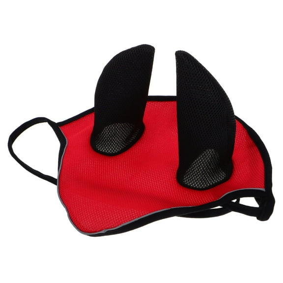 HONMEET Horse Gear Red Breathable Ear Bonnet Mesh Fabric Ear Protector