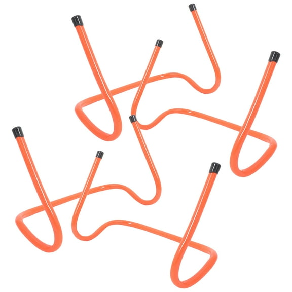 HONMEET Kids Sports Training Hurdles 4-Pack Orange ABS Plastic Physical Education Equipment 18.1x8.7x5.9 inches