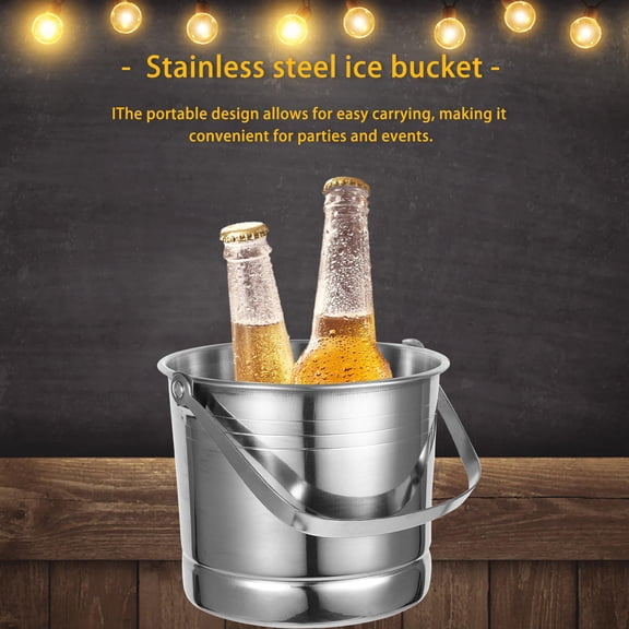 HONMEET Ice Cube Barrel Stainless Steel Ice Bucket Handheld Cooling for Parties Adults 1Pack