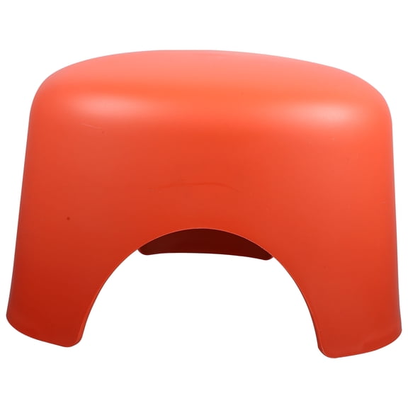 HONMEET Indoor Red Plastic Step Stool with Nonslip Pads Versatile Footrest and Storage Stool