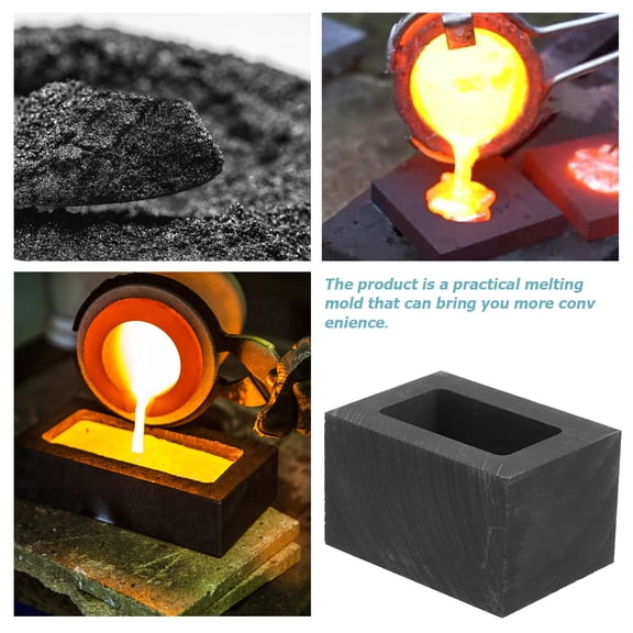 HONMEET Ingot Molds Graphite Mold Black 1Pack Melting Metalworkers