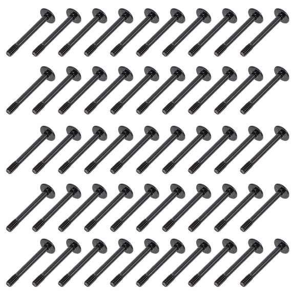 HONMEET 50pcs Black Metal PC Screws for Computer Hardware Cooling and Accessories