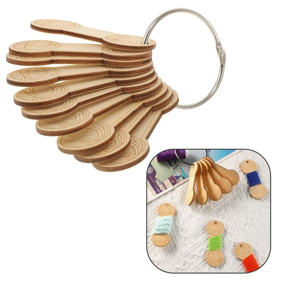 HONMEET Knitting Spool Wooden Yarn Winder For Crocheting Projects By Professional 1Set Khaki 3.15In