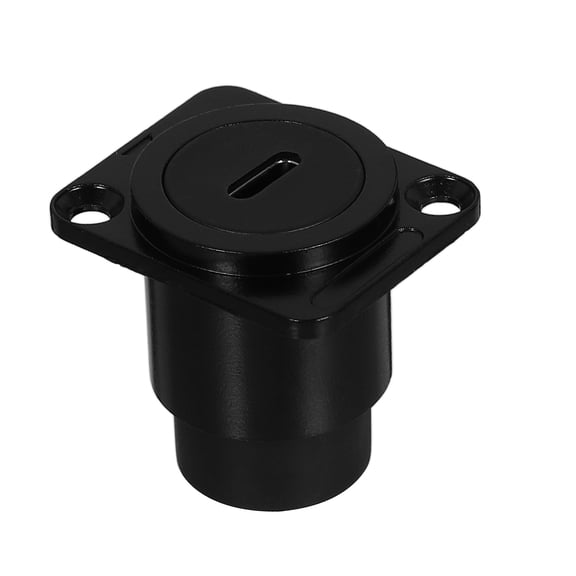 HONMEET Panel Mount Ethernet Connector Adapter Black Plastic Copper Socket for Network Cable Network Interface